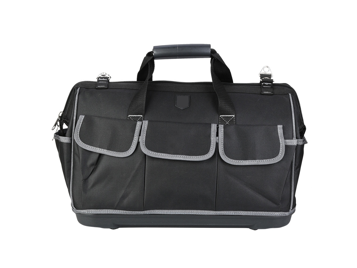 Bolsa De Ferramentas De Mão De Plástico Cinza 20 Polegadas Para Uso Múltiplo 470 X 340 X 230mm