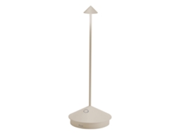 Candeeiro De Mesa Led Pina Pro Sand, Recarregável E Regulável, Sem Fios, Cor Zafferano, 2200 2700 3000k, Ip54, Bateria Com Duração De 12 Horas