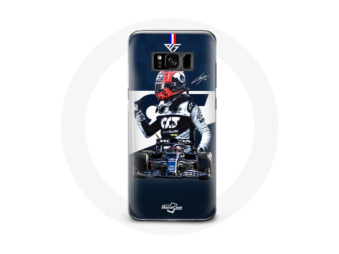Capa para Samsung Galaxy S8 plus Fórmula 1 Max Verstappen Piloto de corrida F1 azul