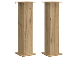 Conjunto 2 Suporte Moderno Para Plantas Vidaxl Castanho Derivados De Madeira (30,5 X 30 X 100,5 Cm)