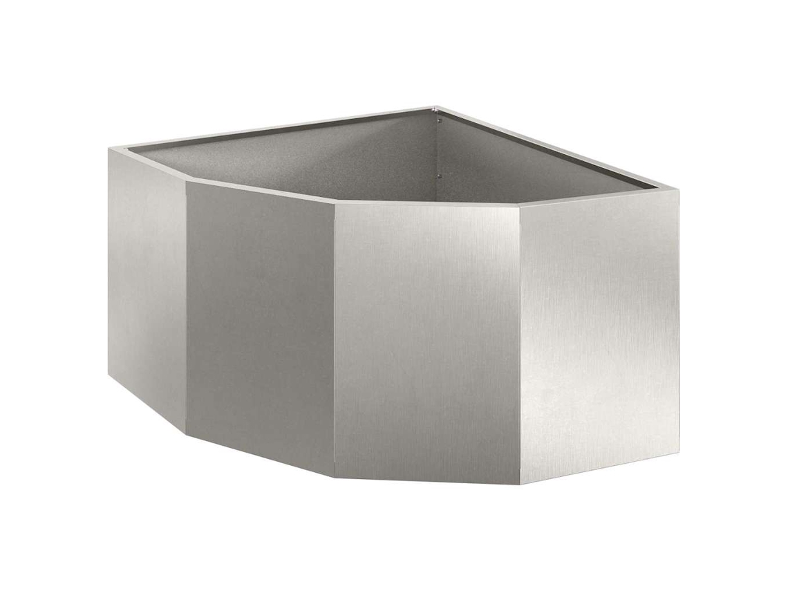 Conjunto 1 Caixa De Vaso Vidaxl Prateado Aço (60 X 60 X 35 Cm)