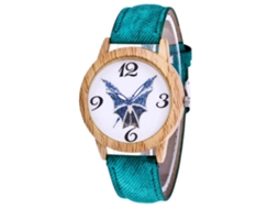 Relógio de pulso casual Zhoulianfa com pulseira de jeans (verde)