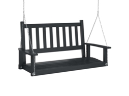 Garden Swing Bench, Garden Swing Benches Vidaxl Preto Madeira (115 X 65 X 63 Cm)