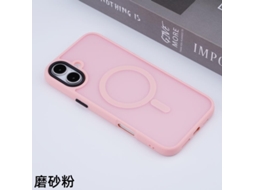 Capa Para Iphone 17 Rosa Fosco, Magnética, Transparente, Macia E Fosca.