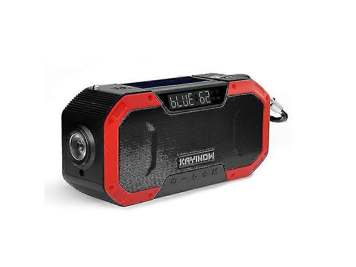 Rádio Portátil Sem Fio Noaa Para Uso Doméstico E Externo Com Am/fm, Rádio Com Manivela Vermelho Brilvibera