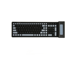 Teclado de Silicone 2.4g, 107 Teclas, Resistente à Água e Poeira, Silencioso, Dobrável, Suave | S/MARCA
