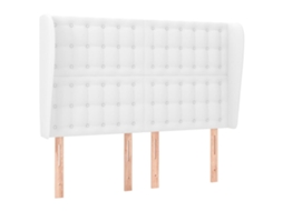Headboard, Headboards Vidaxl Branco Couro Artificial (147 X 23 X 118/128 Cm)
