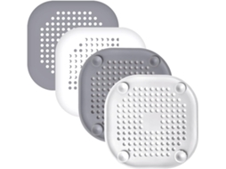 Kit Com 4 Protetores De Ralo De Silicone, Filtro De Pia Com Ventosa