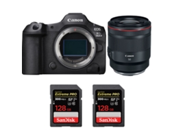 Eos R5 Mark Ii + Rf 50mm F/1.2 L Usm + 2 Sandisk 128gb Uhs ii 300mb/s + Ebook “20 Dicas para Fotos Que Impressionam” CANON