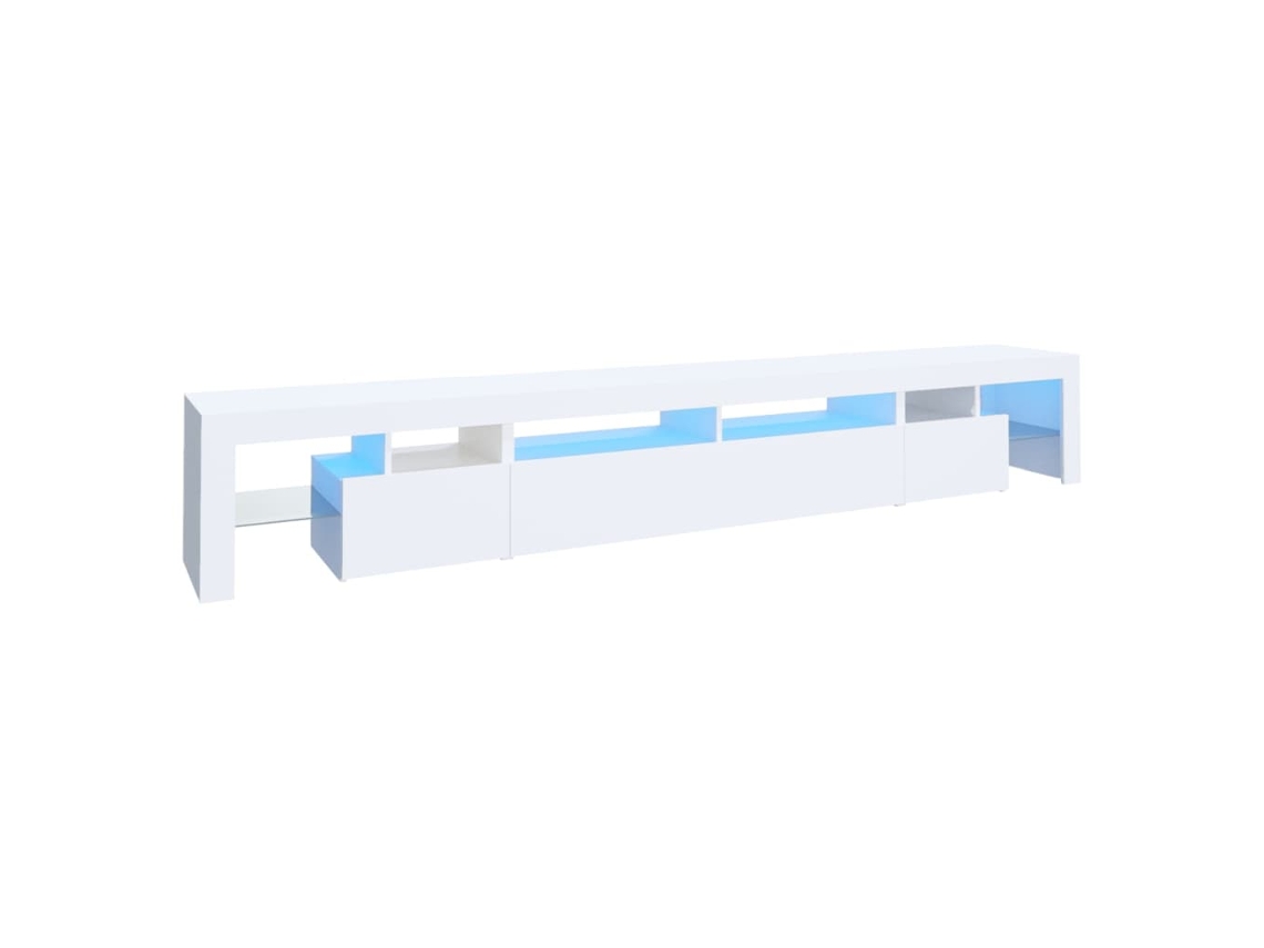 Móvel para TV com luzes LED 260x36,5x40 cm Branco MAISON EXCLUSIVE