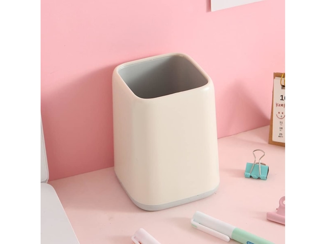 Porta, Canetas Simples, Organizador De Canetas, Pincéis De Maquiagem, Vaso Para Pincéis, Canetas Charmoso, Decoração De Mesa, 1 Unidade(branco Off