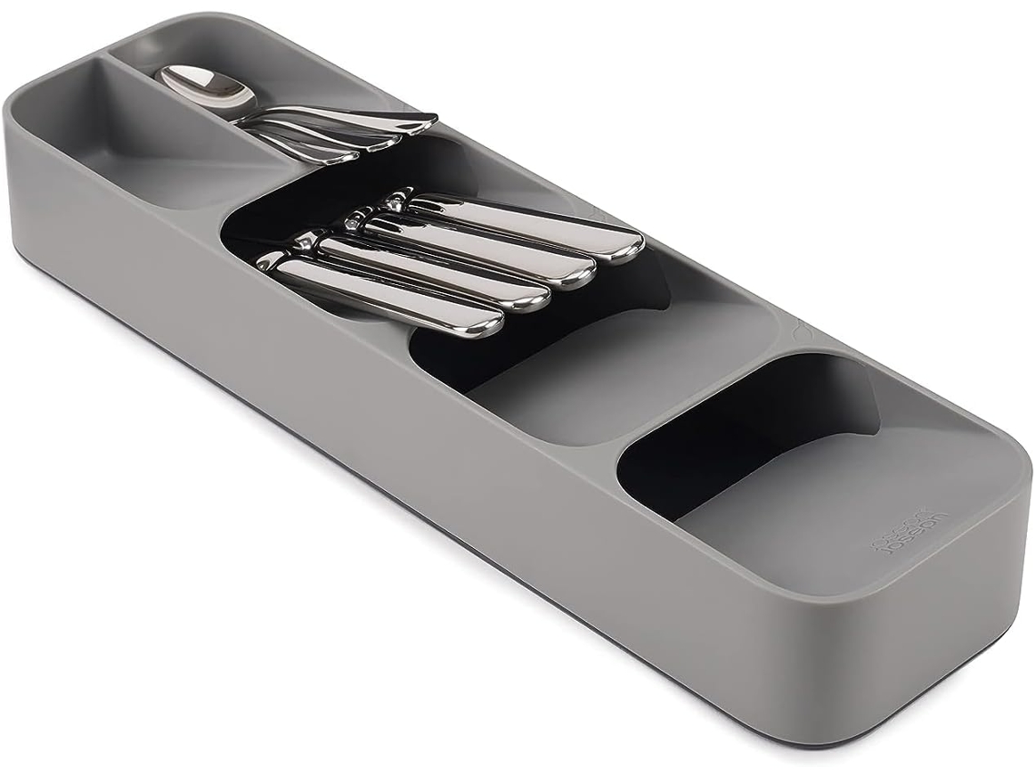Bandeja compacta para talheres Slowmoose, cinza