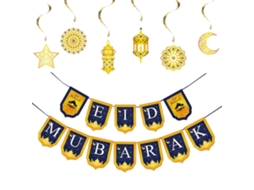 Laxiscreed Conjunto De 6 Bandeiras Decorativas Com Estrelas E Lua Em Espiral Para Decoração De Ambiente
