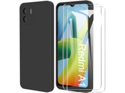 Capa Protetora para Xiaomi Redmi A1 HONGWE. Silicone Líquido Anti-Choque Preto