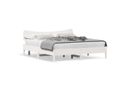 Estrutura De Cama Vidaxl Branco Madeira De Pinho Maciça (205.5 X 185.5 X 81 Cm)