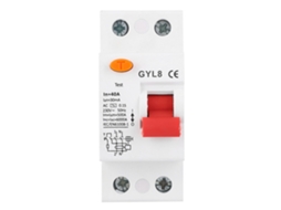 Disjuntor diferencial GYL8 2P 40A proteção contra fugas 230VAC miniatura MCCB S/MARCA