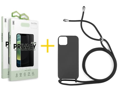 Conjunto De Películas De Ecrã Gel Rope Para Iphone 16 Gandy Vidro Temperado Preto (2un)