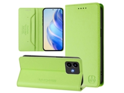 Capa De Couro Para Celular Rc01 Com Dupla Dobra Magnética E Rfid