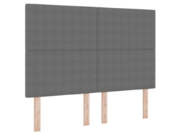 Cabeceira | Painel De Cama Cinzento-claro 160 Cm Tecido De Veludo Cotele