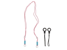 Correa De Cuello Hombro Para Cámara Trenzada Fibra Poliéster 120cm Universal Rope Redonda Rosa Claro Para Cámara Instantánea Dslr