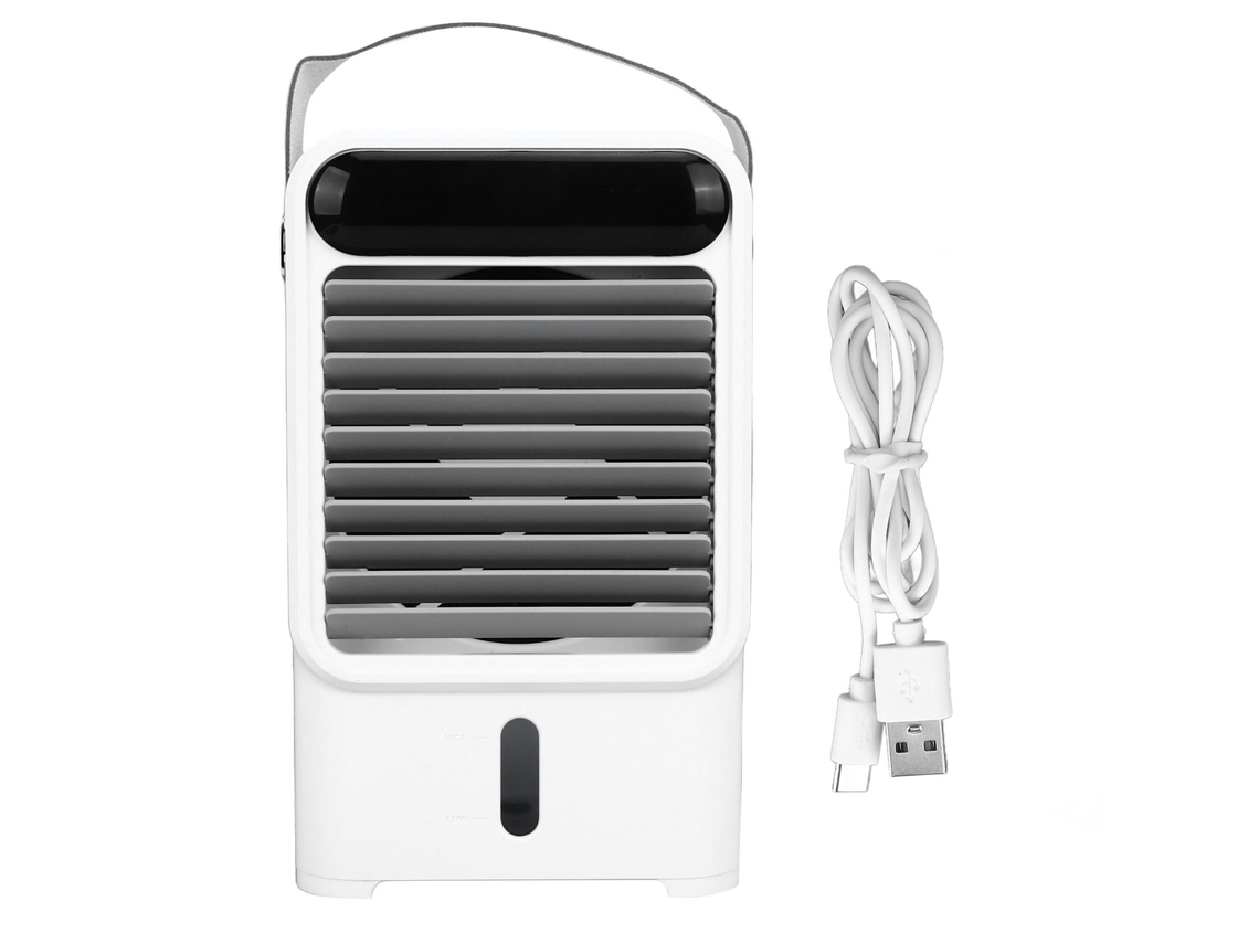 Refrigerador De Ar Evaporativo Eficiente Com Umidificador, Refrigerador De Ar Portátil Com Luz Noturna Led, Operação Silenciosa Com Configurações De V