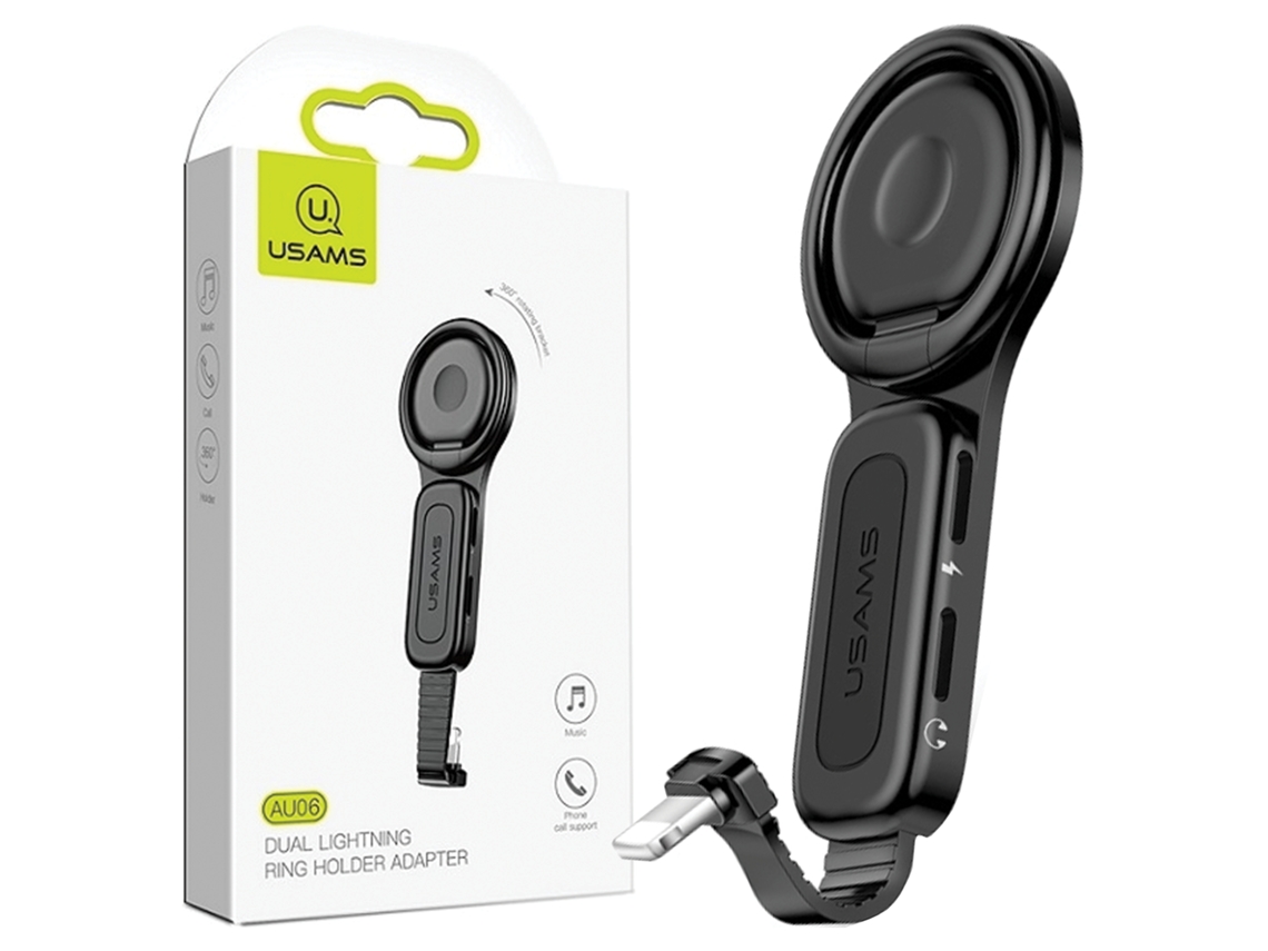 Adaptador Usams Para Lightning 2 Em 1 Para Iphone 11 12 13