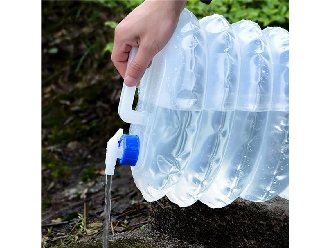 3 x 15L Recipiente de água dobrável, transparente e dobrável com Slowmoose
