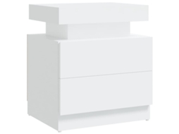 Bedside Cabinet, Bedside Cabinets Vidaxl Branco Madeira Processada (n/a)