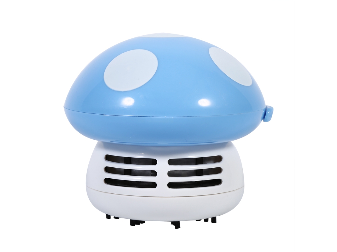 Aspirador De Mesa Laxiscreed Mini Cogumelo Azul Para Limpeza De Cantos E Superfícies