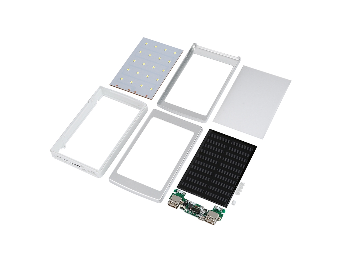 Kit de Power Bank Solar EOOCOO (carregamento Solar, Saída Dual Usb)