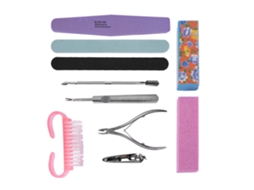 10pcs Conjunto De Ferramentas Profissionais De Manicure E Pedicure Com Lixas, Buffer E Pusher Para Unhas Naturais E Artificiais