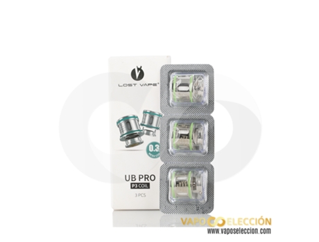 Resistencias Ub Pro P3 0.30Ohm Pack 3Uds Produto Sem Nicotina LOSTVAPE