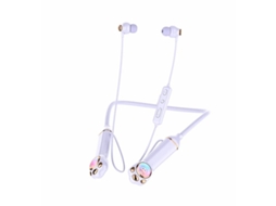 Auriculares Pendurados Pescoço Rgb Iluminação Bonito Espaço Concha Bestvite Metal Magnética Bluetooth Roxo