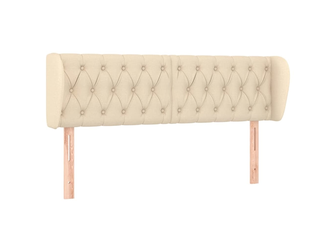 Cabeceira de Cama com Abas Tecido Creme MAISON EXCLUSIVE (147x23x78 cm)