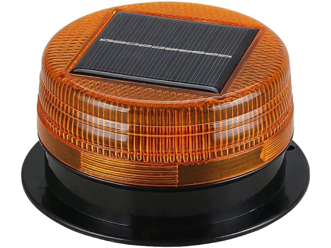 Sinalizador De Emergência Led Solar Com Base Magnética, Sinalizador De Recuperação Âmbar Sem Fio E À Prova D Água Para