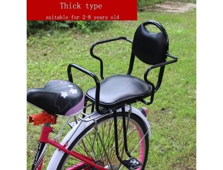 Assento De Bicicleta Infantil Traseiro, Assento Traseiro De Bicicleta Com Guarda-corpos, Encosto E Cinto De Segurança Com Redes Protetoras