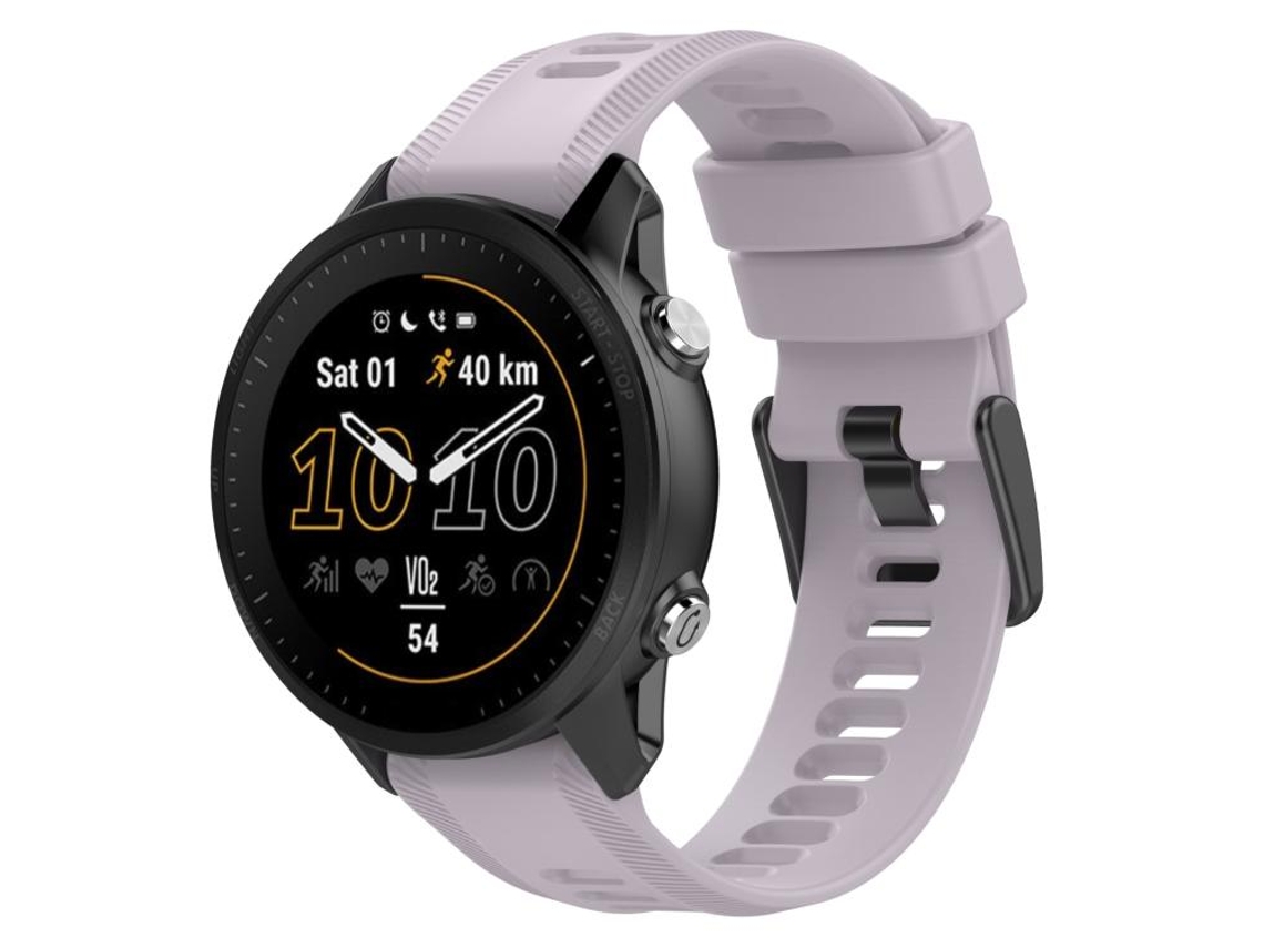 Bracelete para Garmin Forerunner 955 Silicone com Fivela Preta, Roxo e Lavanda XIAOMOYU