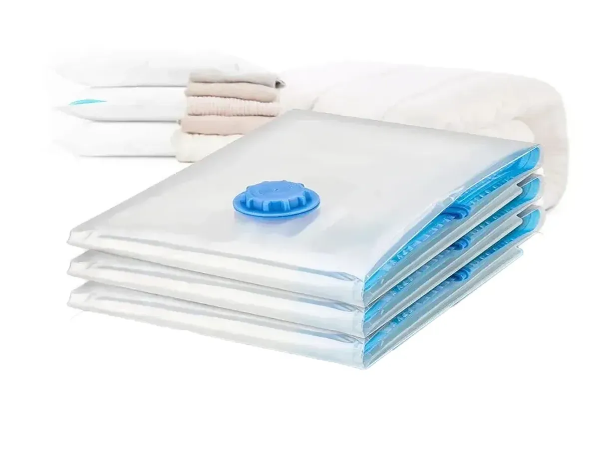 Lurelia Sacos A Vácuo 3 Un. 40 X 60 Cm Para Roupas, Roupa De Cama E Edredons, Reutilizável, Hermético E Para Aspirador