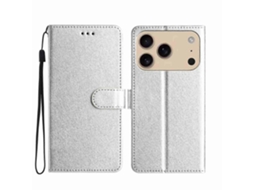 Capa De Celular De Couro Com Textura De Seda Horizontal