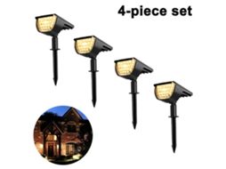 4 Pack Solar Landscape Spot Lights Outdoor 32 Led Ip65 Waterproof Wireless Lights For Garden Yard Driveway Walkway Pool Patio