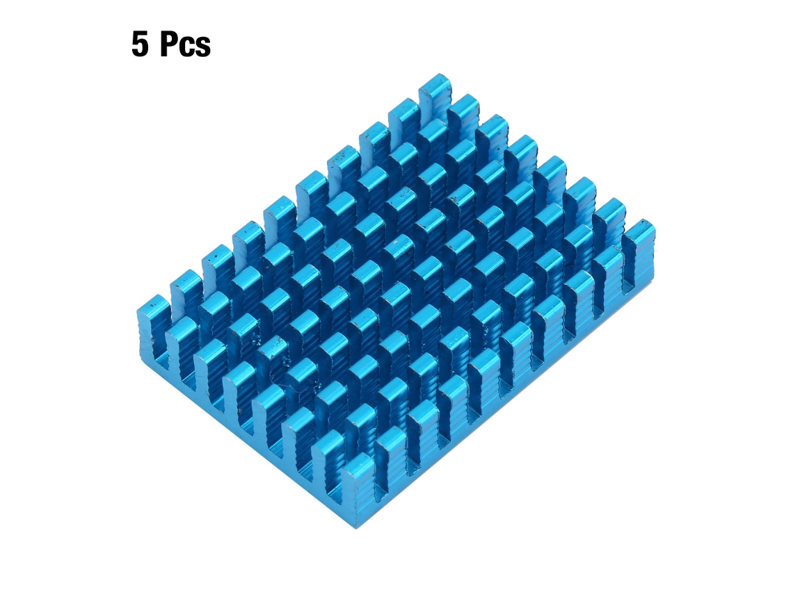 Dissipador Alumínio Azul 40x8x40mm Aleta Resfriamento