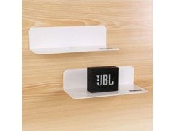 Conjunto de 2 Prateleiras Parede em Acrílico Branco com Presilhas para Cabos, Ideais Quarto, Banheiro, Cozinha, Sala Estar Ou Esc AQUAFORGE
