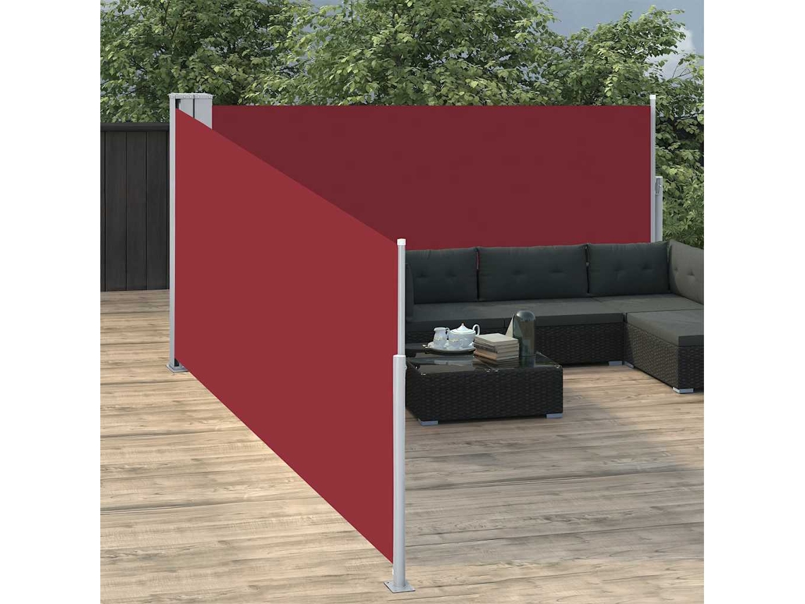 Vidaxl Toldo Lateral Retrátil 100x1000 Cm Vermelho