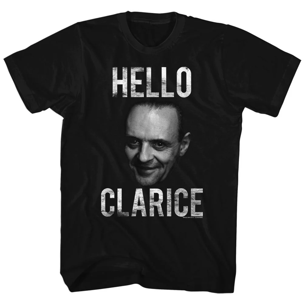 Rockinstone Silence Of The Lambs Movie Hello Clarice Black Adult T-shirt Size:l