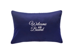 Almofada Santorini Welcome On Board Azul 40 X 60 Cmmarine Business