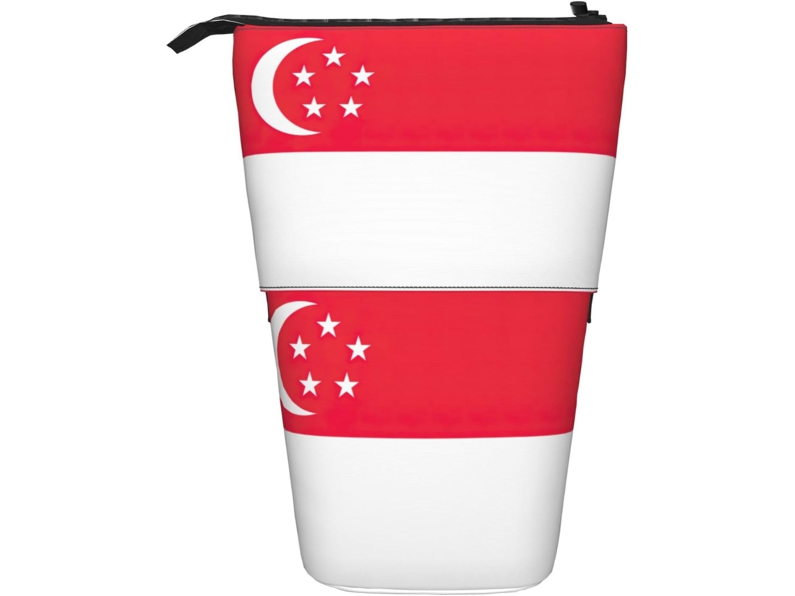 Case Trousse Crayons Télescopique Singapore Flag Multifotionnel Trousse Retractable Crayon Durable