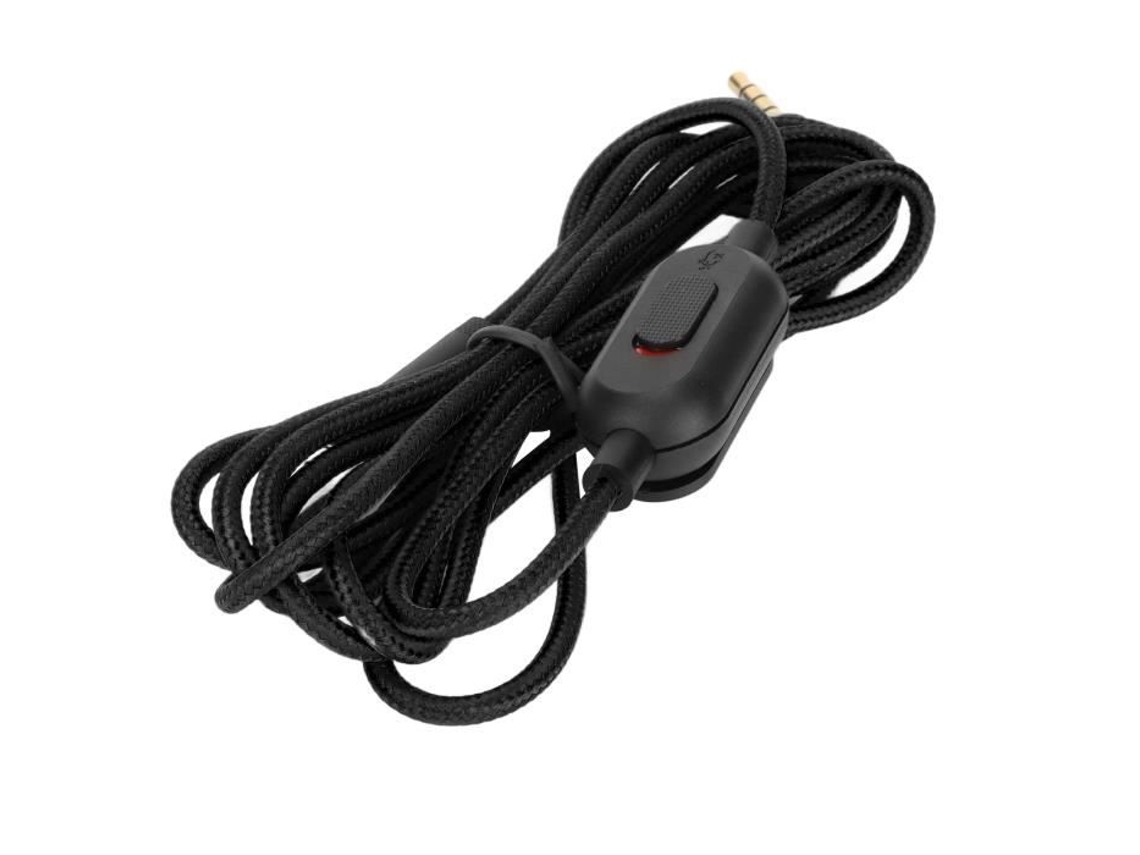 Cabo Link Para Headset Vr, Compatível Com Logitech G433, Em Cobre, Trançado, Com Controlo De Volume