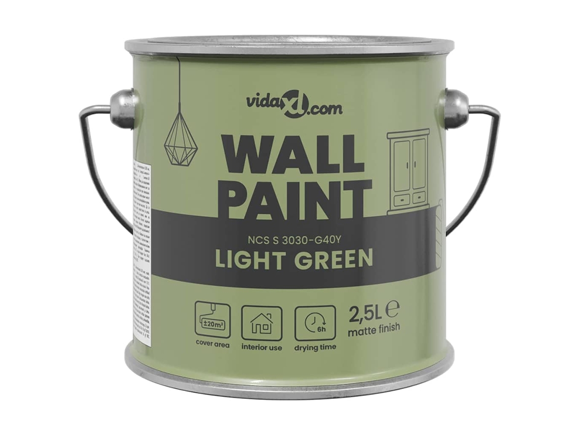 Conjunto 1 Tinta De Parede Vidaxl Verde (2,5 L)