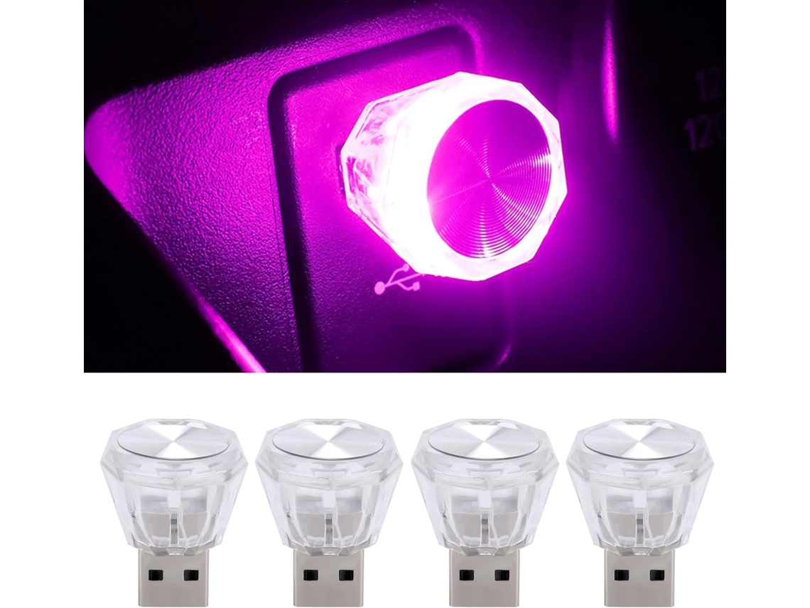 Conjunto De 4 Luzes Led Para Carro, Lâmpadas Internas Automotivas