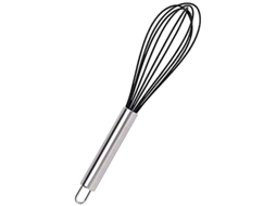 Batedor de Silicone para Cozinha Aço Inoxidável e Batedor de Ovos com Revestimento Antiaderente de Silicone 10 Pol. ZMDECQNA
